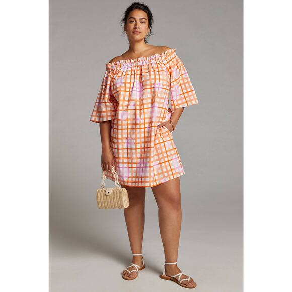 New Anthropologie Corey Lynn Calter Monaco Off-The-Shoulder Mini Dress SMALL - Picture 5 of 6